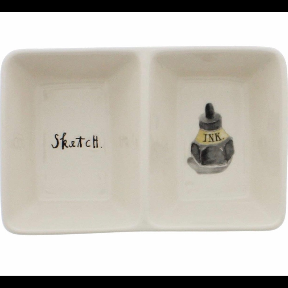 Rae Dunn Magenta Sketch. and Ink Bottle Ceramic